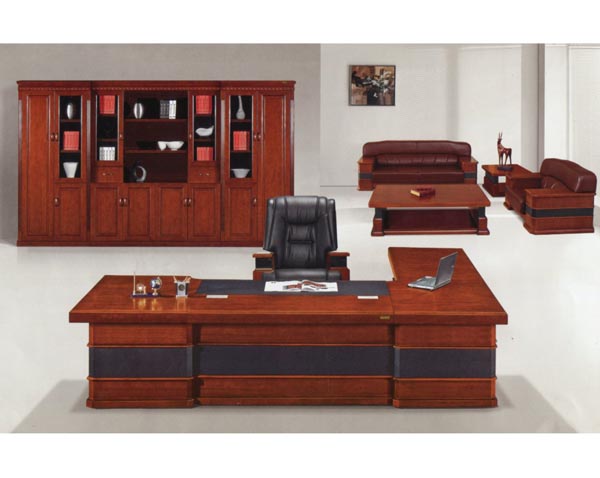 JB-D0132总裁台 JB-C615八门书柜 JB-S909沙发