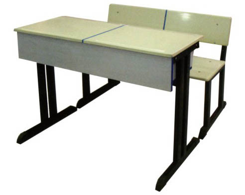 JB-681 玻璃钢双人课桌椅