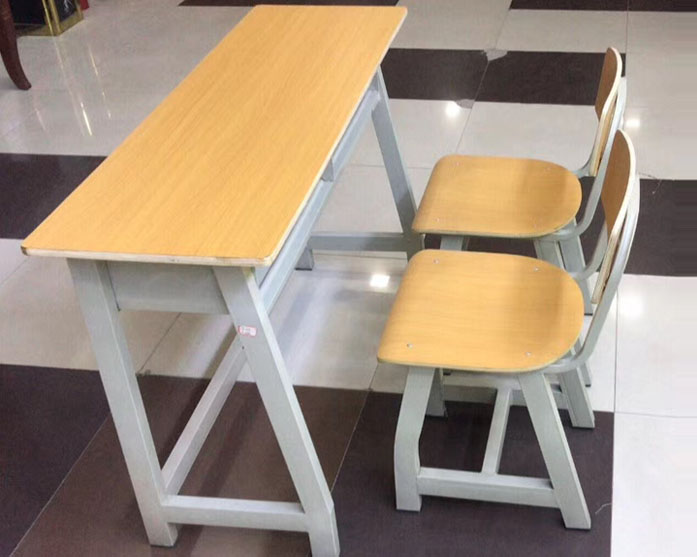 YM-660 双人实木多层板课桌椅