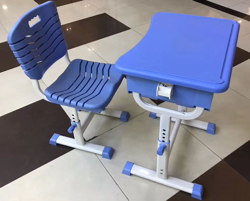 YM-634 单人升降塑钢课桌椅